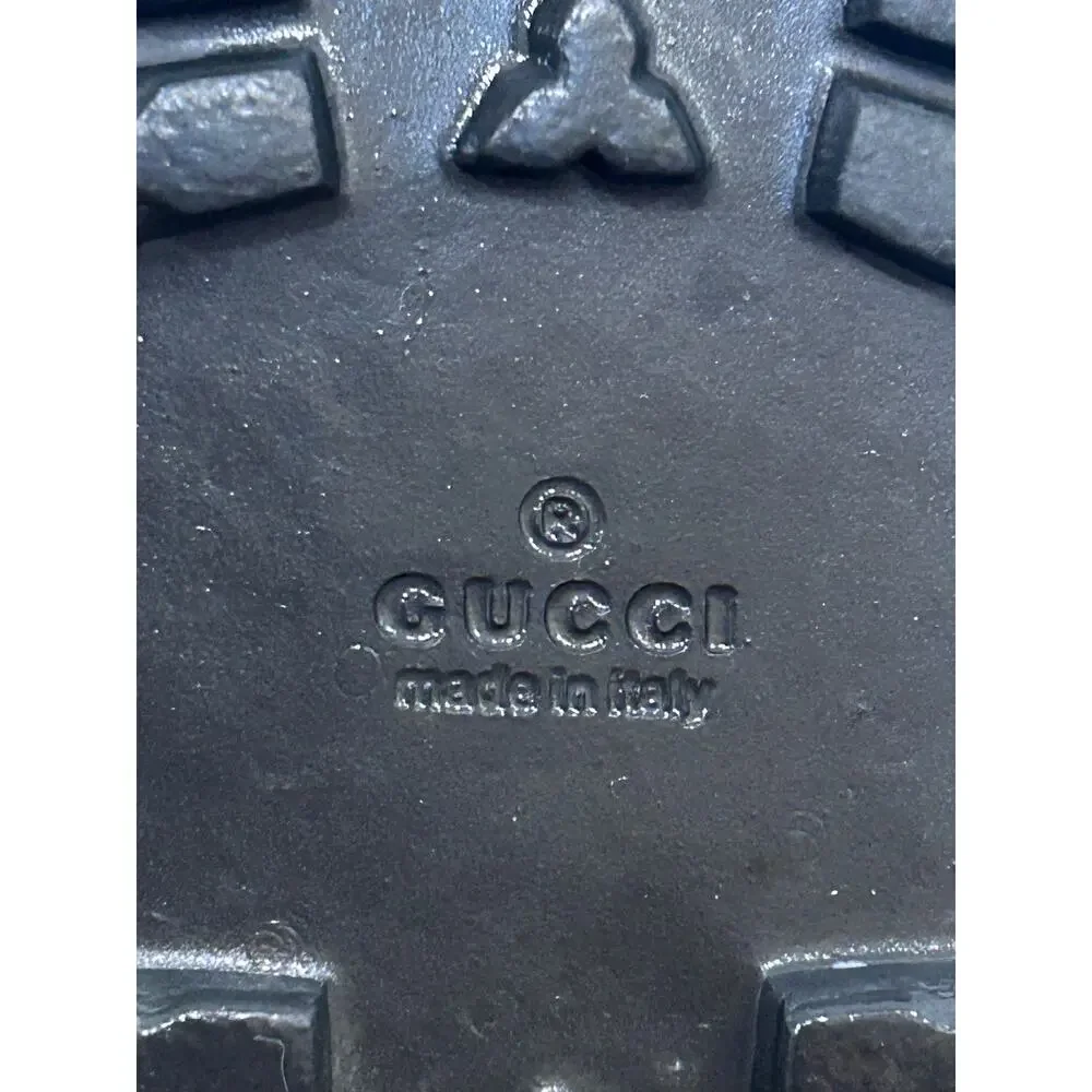 Gucci Mens Sz 10 Web Rubber Slide Sandals Black Green Red Pursuit Pool LEFT ONLY